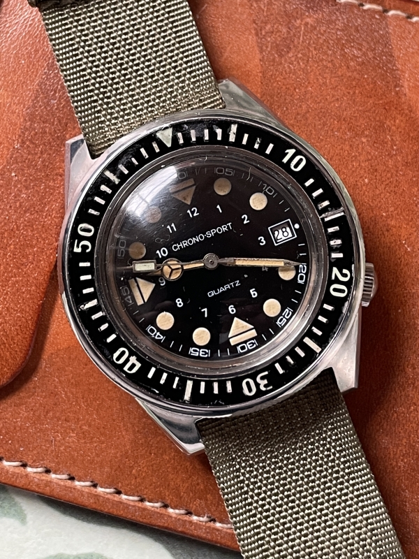 Dodane (Chronosport) Vintage French Diver 1000m 1980’s. Rare