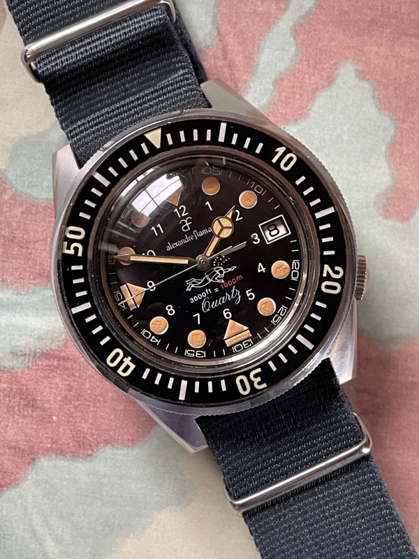 Dodane Vintage French Diver (AF) 1000m 1980’s. Rare. NOS Condition
